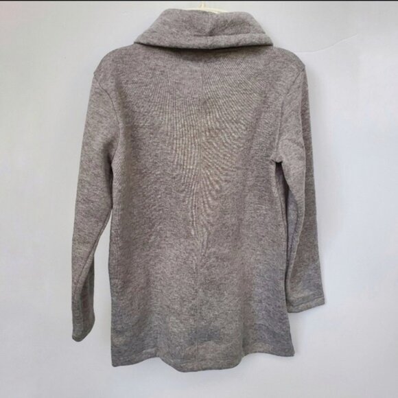 Land's End Grey Sweatshirt Pull Over Like NEW! Cowl - Picture 5 of 10
